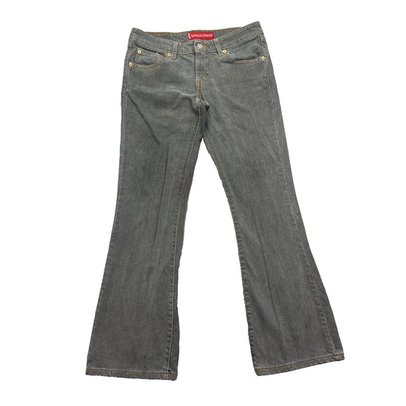VTG Levi's 518 Super Low Stretch Bootcut Jeans Y2K Women Sz 7 JR S Grey Fits 29" - Picture 1 of 10